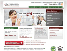 Tablet Screenshot of integrityfinancialservices.com